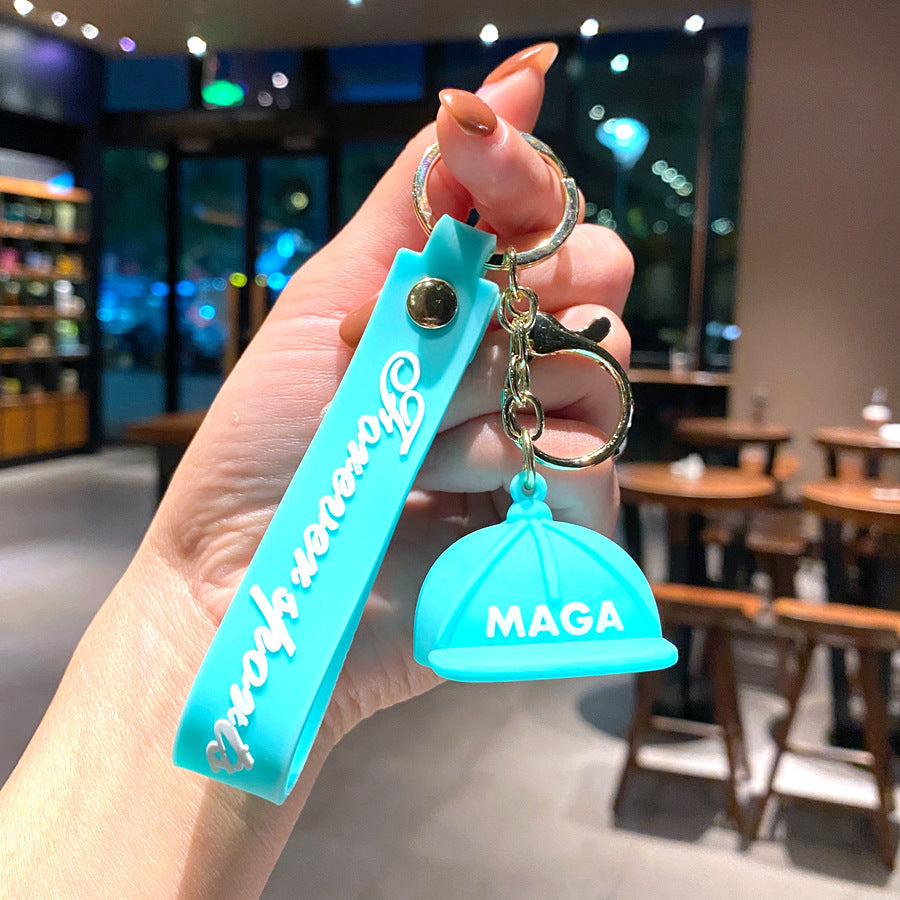 Cartoon Hat PVC Soft Keychain Creative Keychain