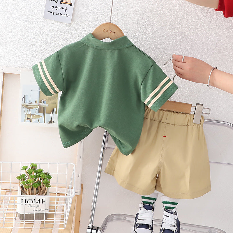 Baby Cotton Polo Shirts and Shorts Sets
