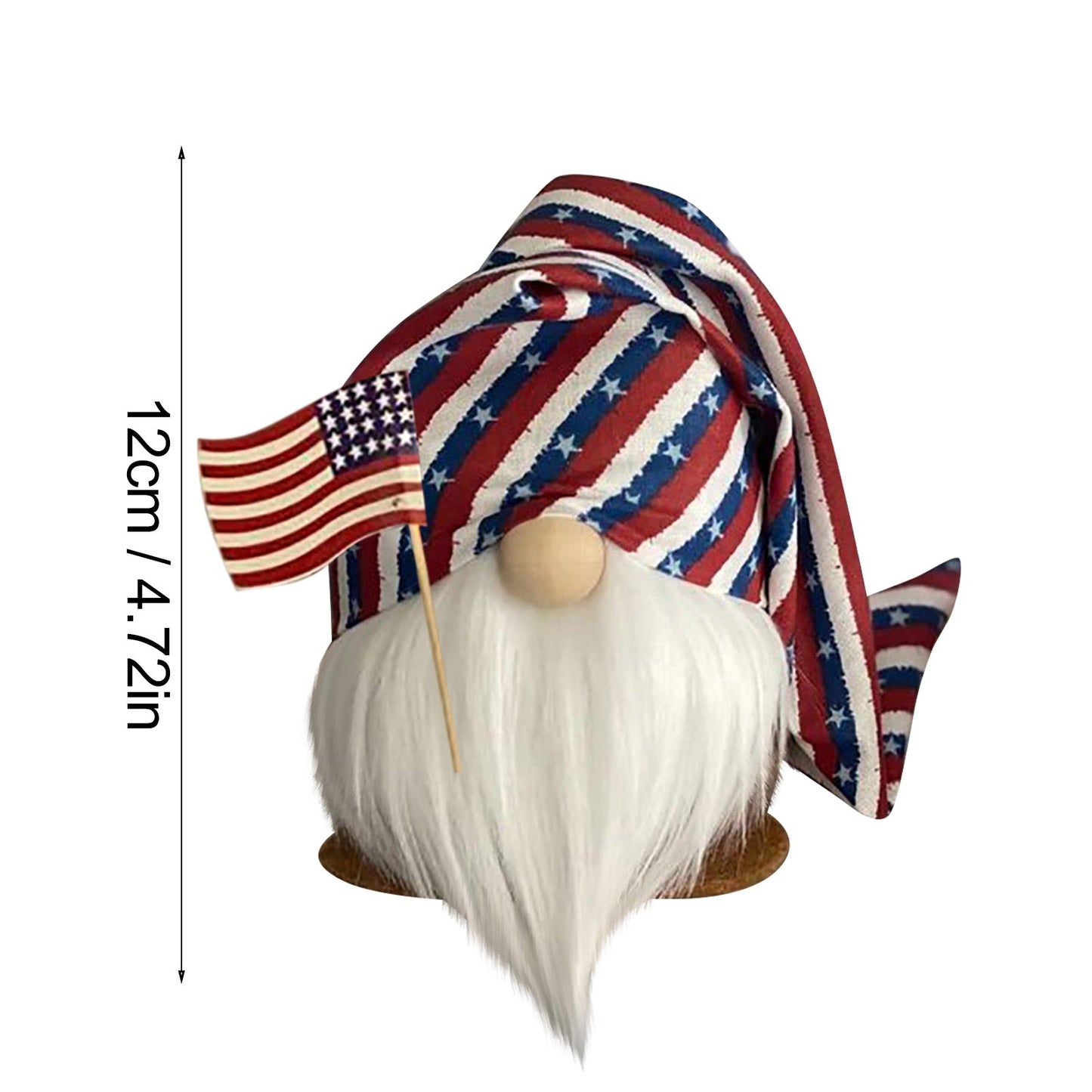 Fabric Independence Day Striped Five Star Faceless Doll