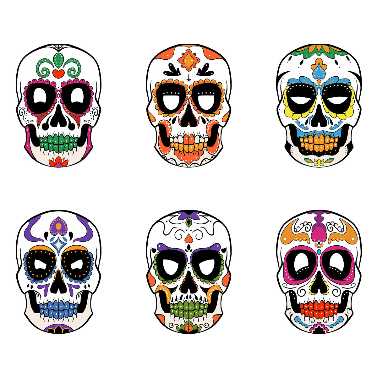 Halloween party masquerade paper skull ghost face diy mask