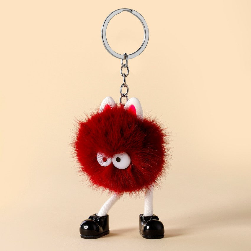 Cartoon Small Monster Animal Plush Keychain