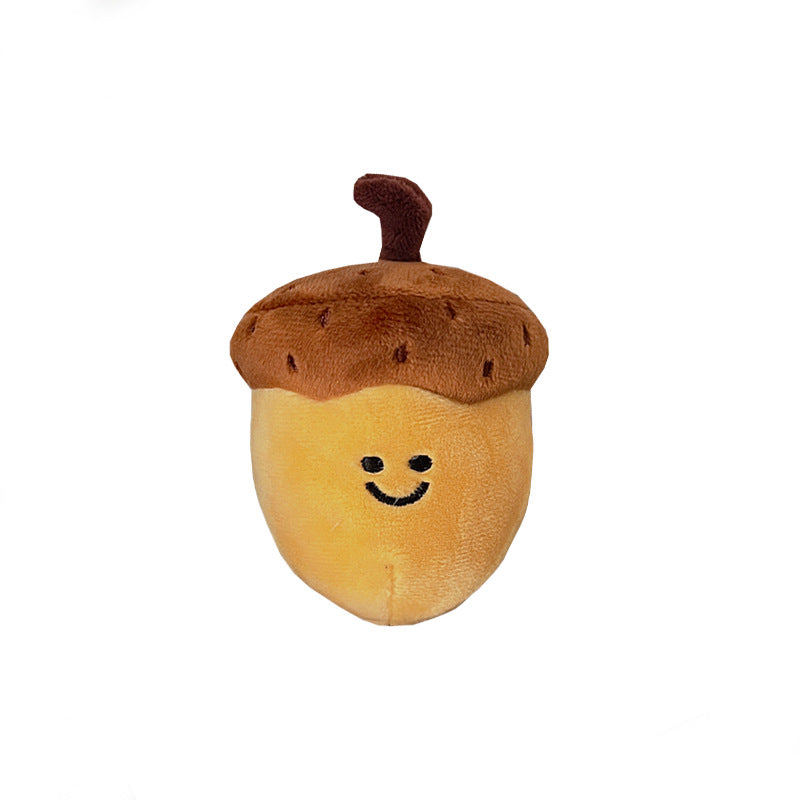 Cartoon Nut Plush Keychain