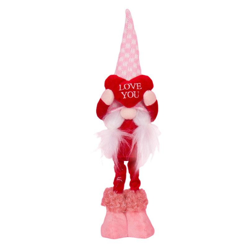 Valentine's Day Love Standing Fabric Doll Decoration