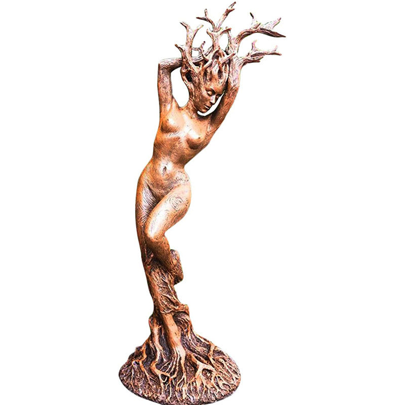 Mother Earth Tree God Statue Resin Craft Ornament