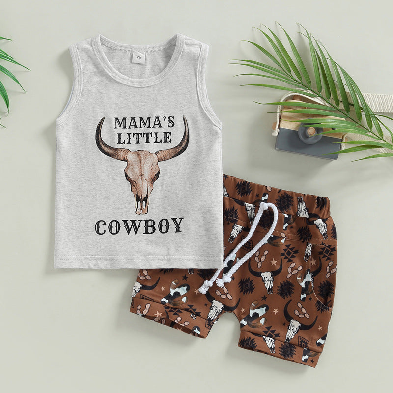 Cotton Western Cowboy Back Boys Suit