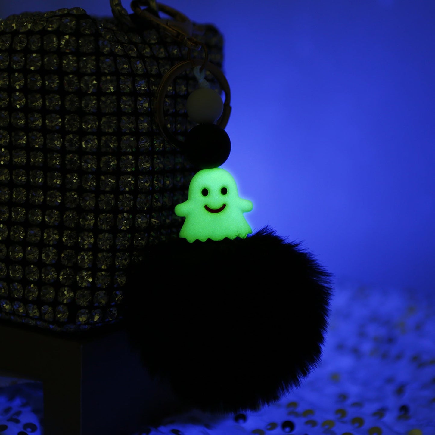 Silicone Ghost Fur Ball Doll Keychain