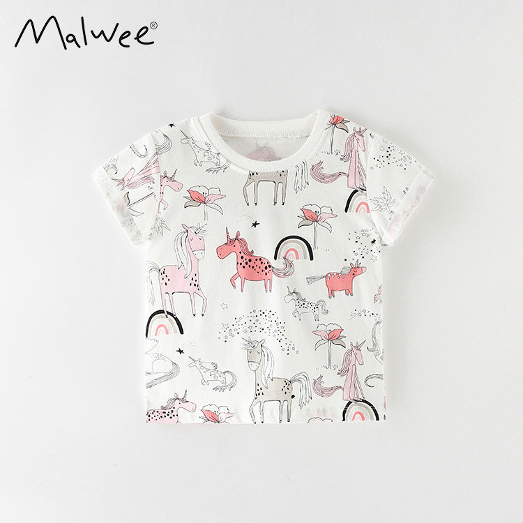 Children's short sleeved T-shirt, children's wear girl's T-shirt