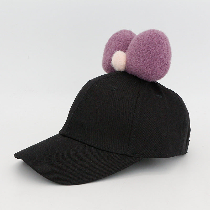 Butterfly Fur Ball Cute Children's Baseball Cap