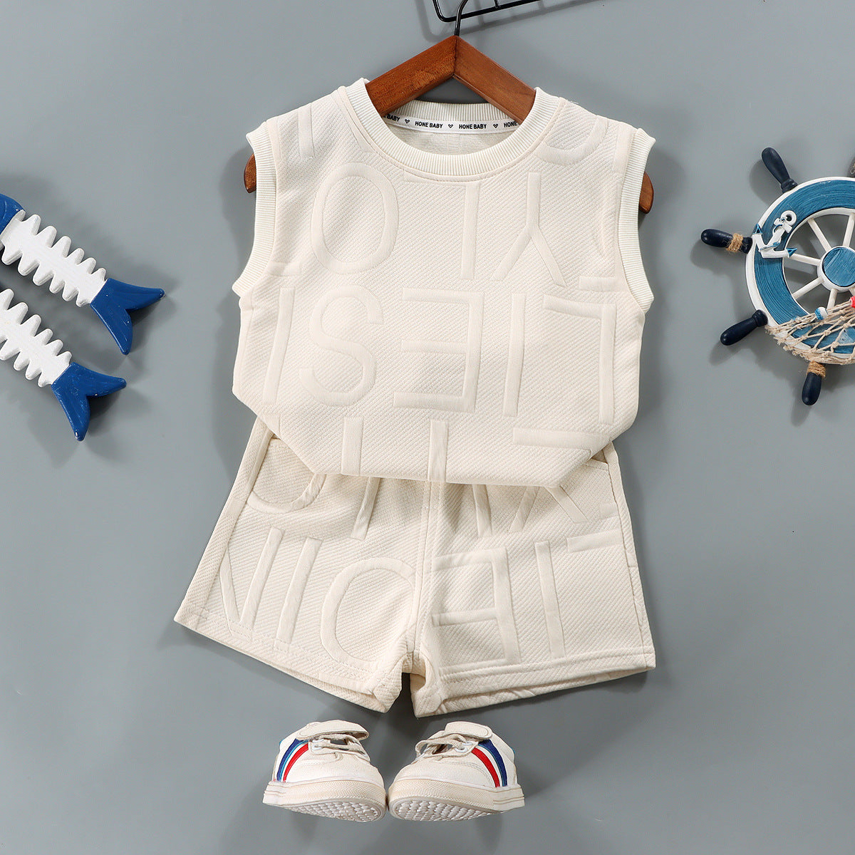Summer Boys' Polyester Vest Sets