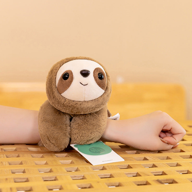 Wholesale Cartoon Panda Snap Ring Plush Toy Bracelet
