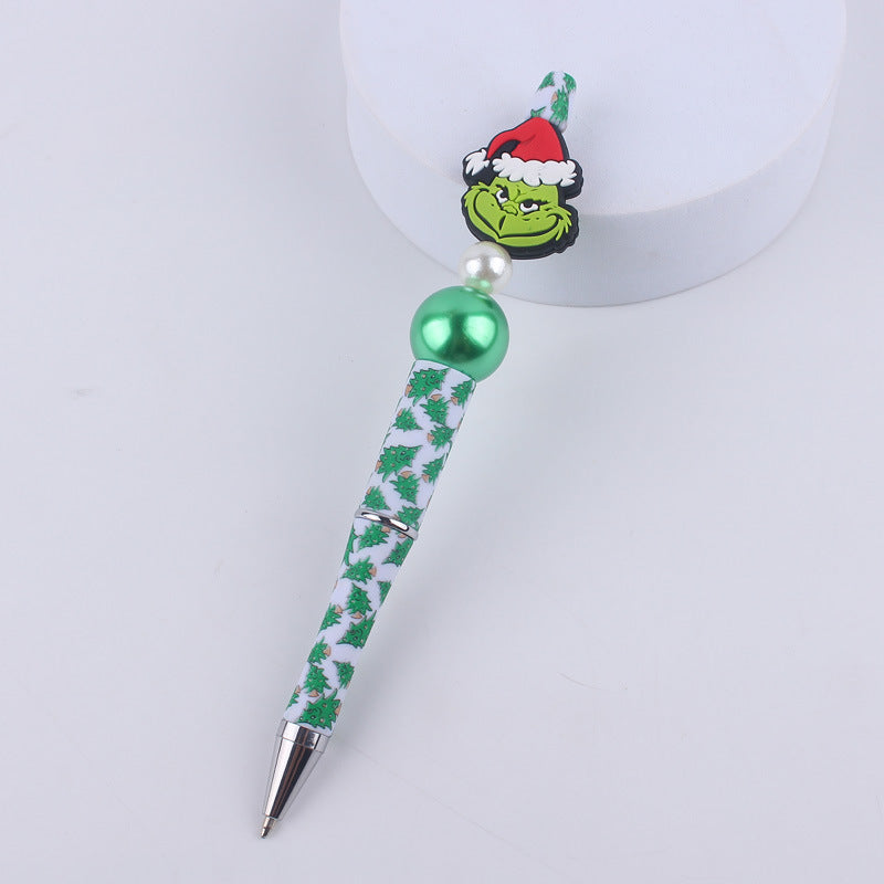 Cute Cartoon Christmas Silicone Bead Creative BallPoint