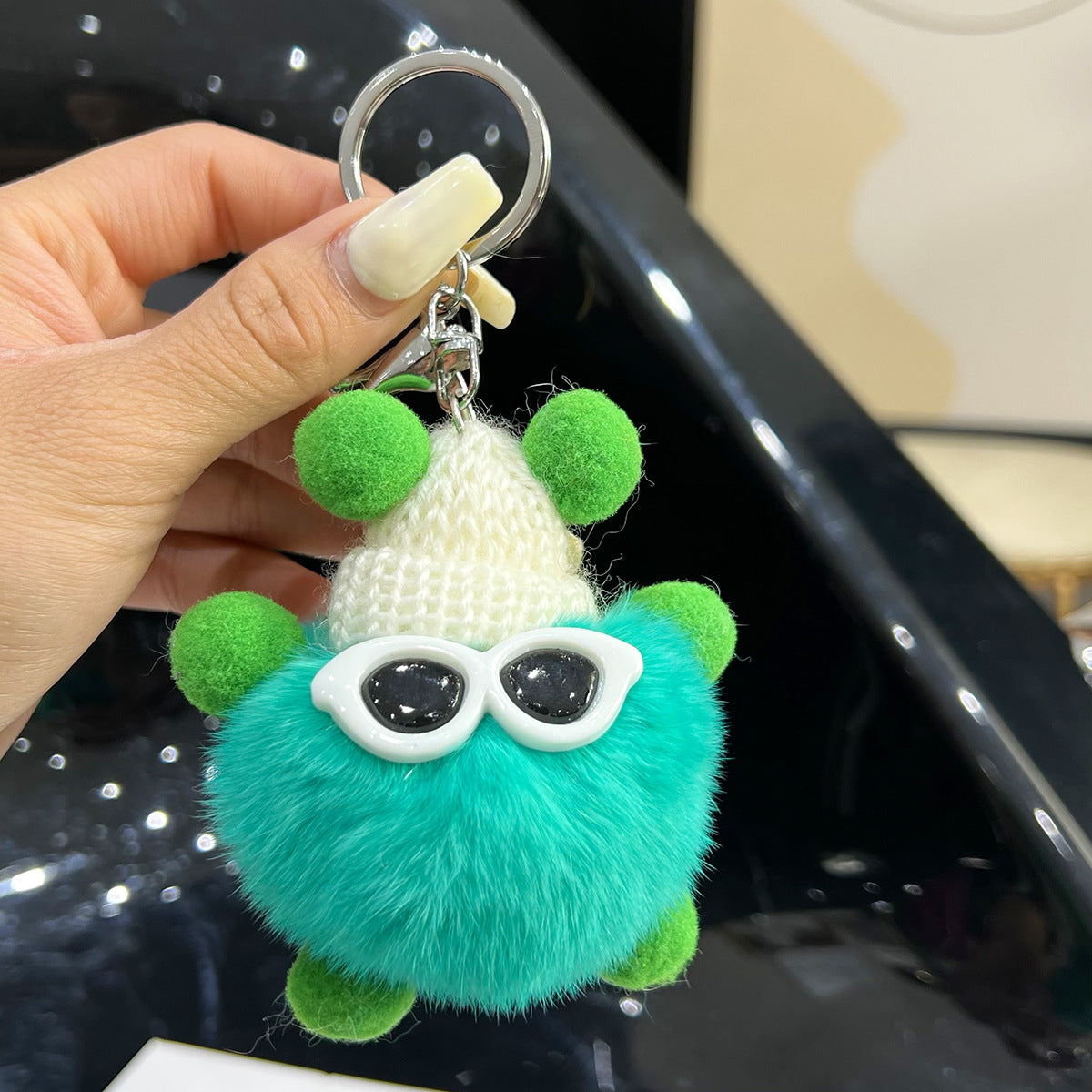 Cute Cartoon Plush Ball Keychains