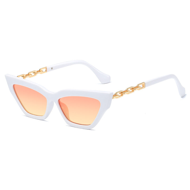 Fashion Universal Sunglasses Personality Versatile Street Shooting Female Small Face Temperament Chain Foot Sunglasses Wholesale