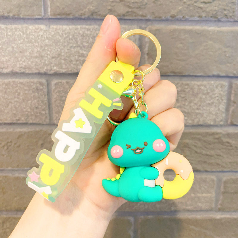 Cartoon Cute Dinosaur Silicone Keychain