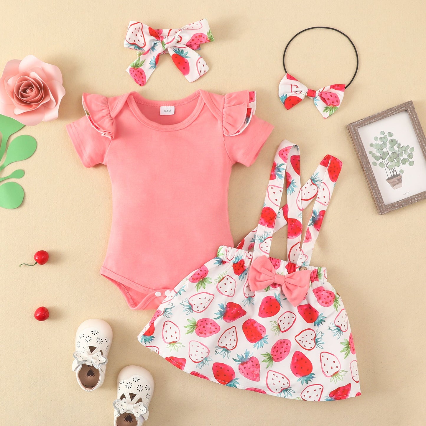 Kids Solid Color Suspenders Polyester Baby Clothes
