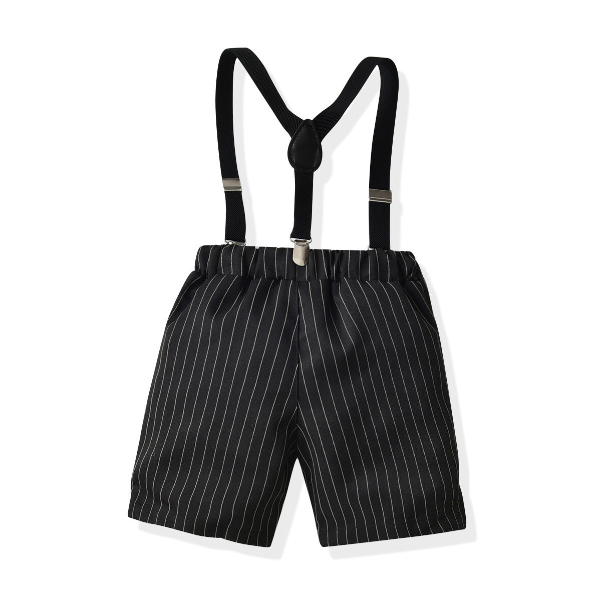 Boys and Gentlemen's Cotton Bow Shirt and Suspender Suit