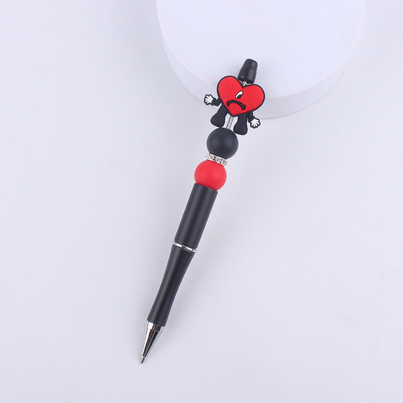 Cartoon Silicone Animal Bee Dog Beadable Silicone Ballpoint