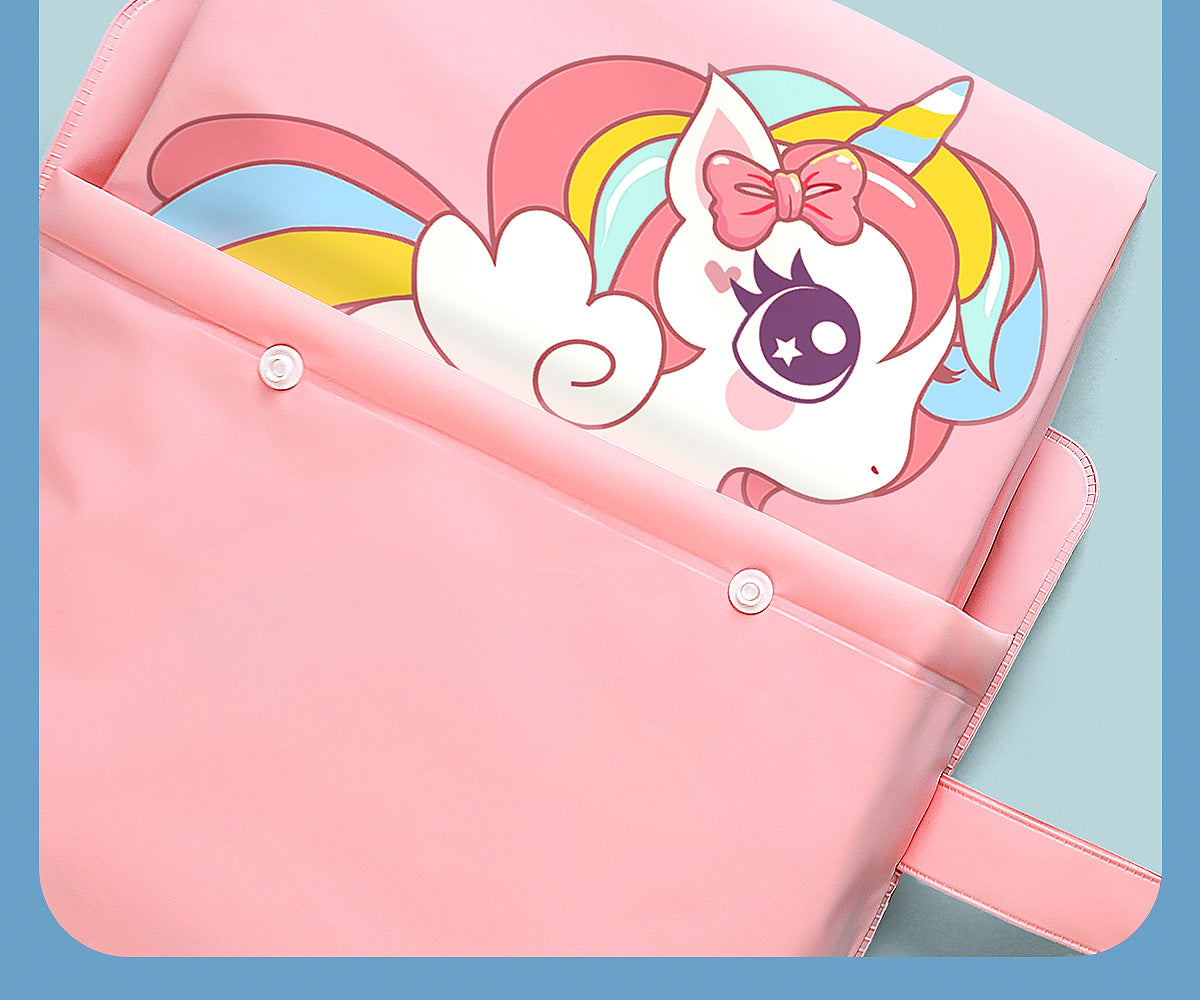 Cartoon Raincoat with Storage Bag