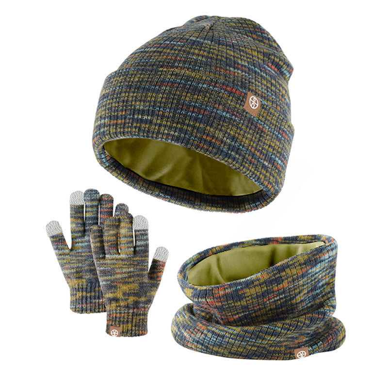 Wholesale Winter Children's Knitted Gloves Hat Scarf Alpaca Wool Warm Suit