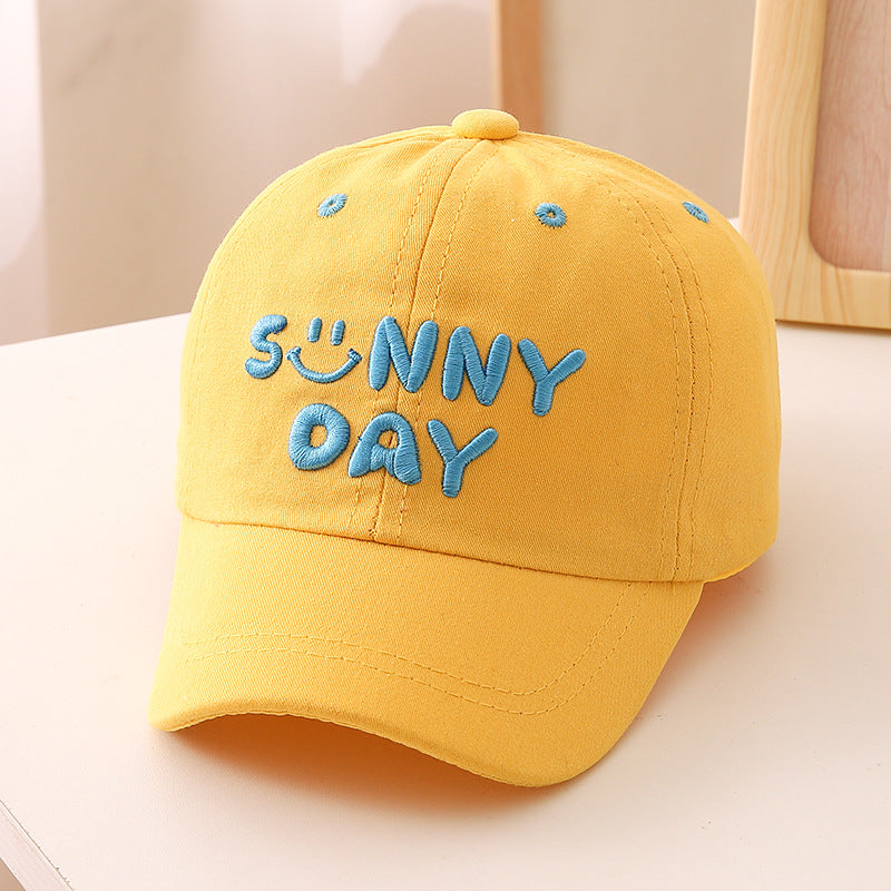 Cotton Embroidered Letter Children's Baseball Caps