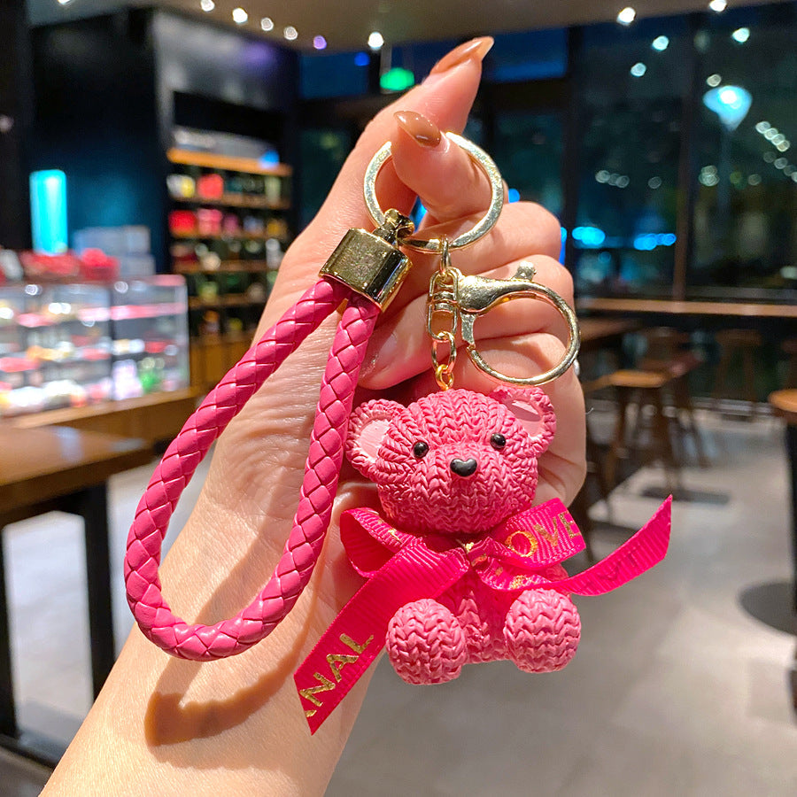 Cartoon Bear PVC Soft Keychain Creative Keychain