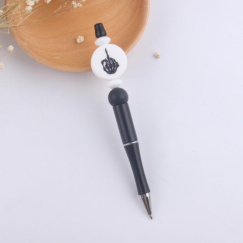 Cartoon Skull Hand Silicone DIY Bead Pen