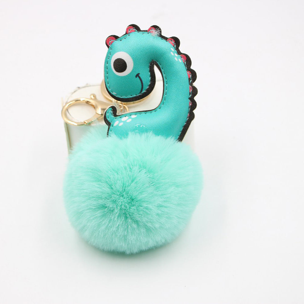 Cute Dinosaur Women's Bag Plush Keychain