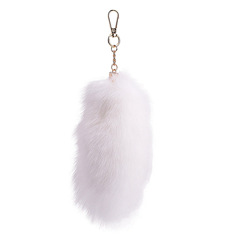 Oversized Fox Hair Pendant Keychains