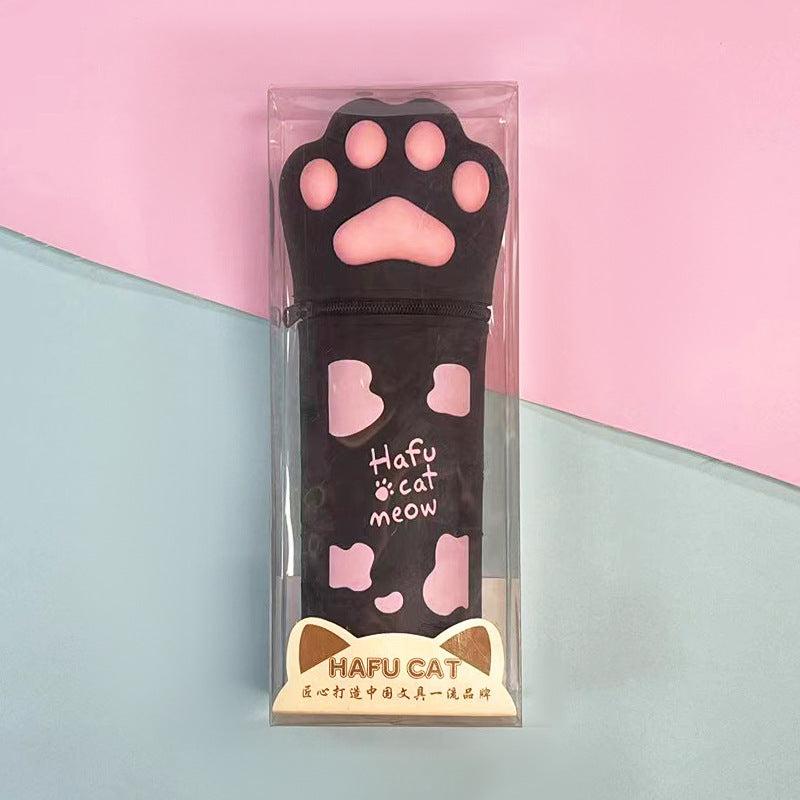 Cartoon Cute Cat Claw Silicone Pen Case Retractable Pen Holder