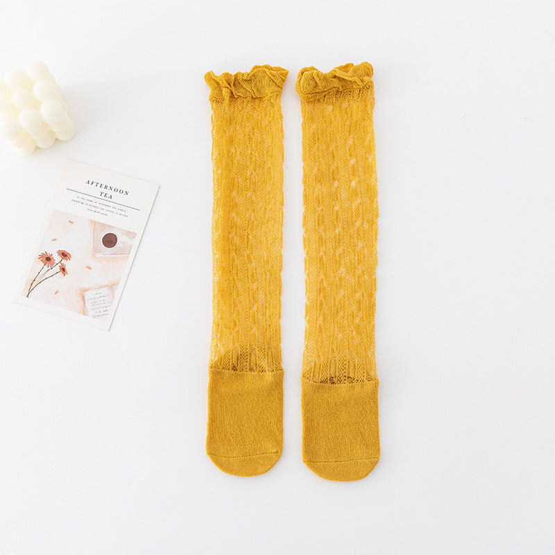 Wholesale Children Cotton Summer Mesh Socks Thin Mosquito Socks