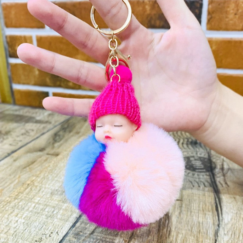 Cute Sleeping Doll Plush Doll Keychain