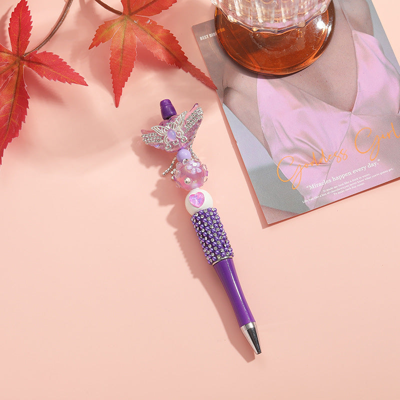 Beaded Pen Colorful Handmade Beaded Twisted Love Wings