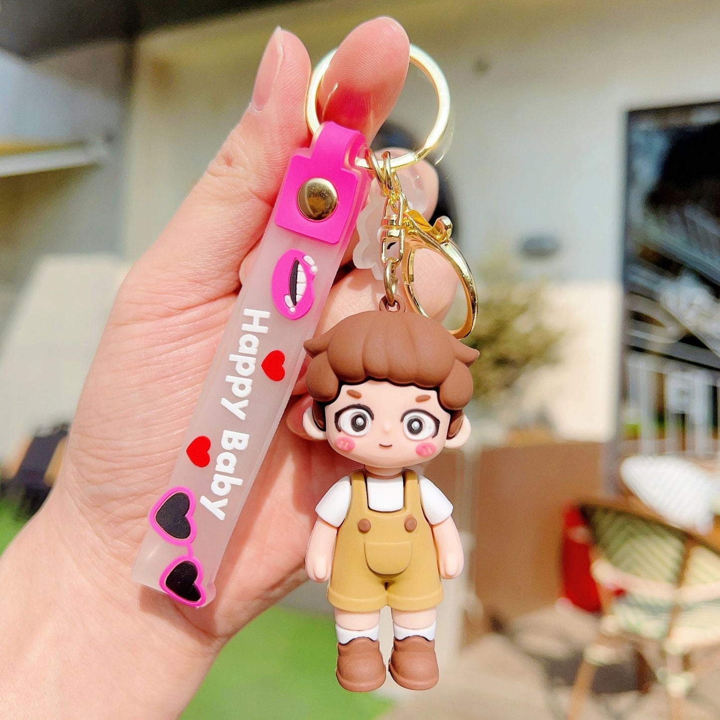 Creative Cartoon Fashion Boy Girls Eco-Friendly PVC Keychain