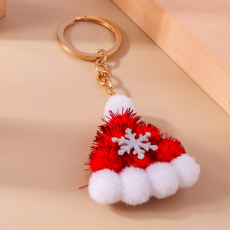 Christmas Cute Snowflake Plush Keychain
