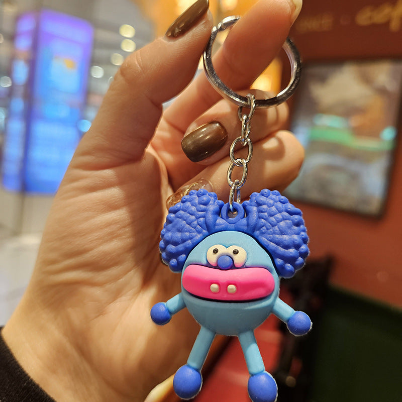 Cartoon Monster PVC Soft Glue Keychains Cute Keychain
