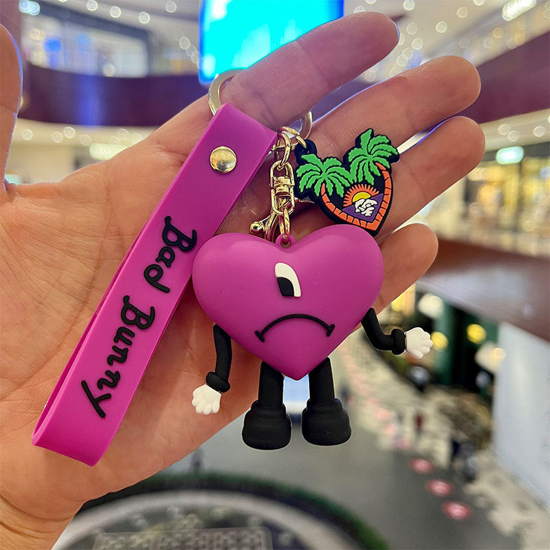 Wholesale Cartoon PVC Silicone Keychains Creative Keychain ACCVIP-KC-MiaoYi005