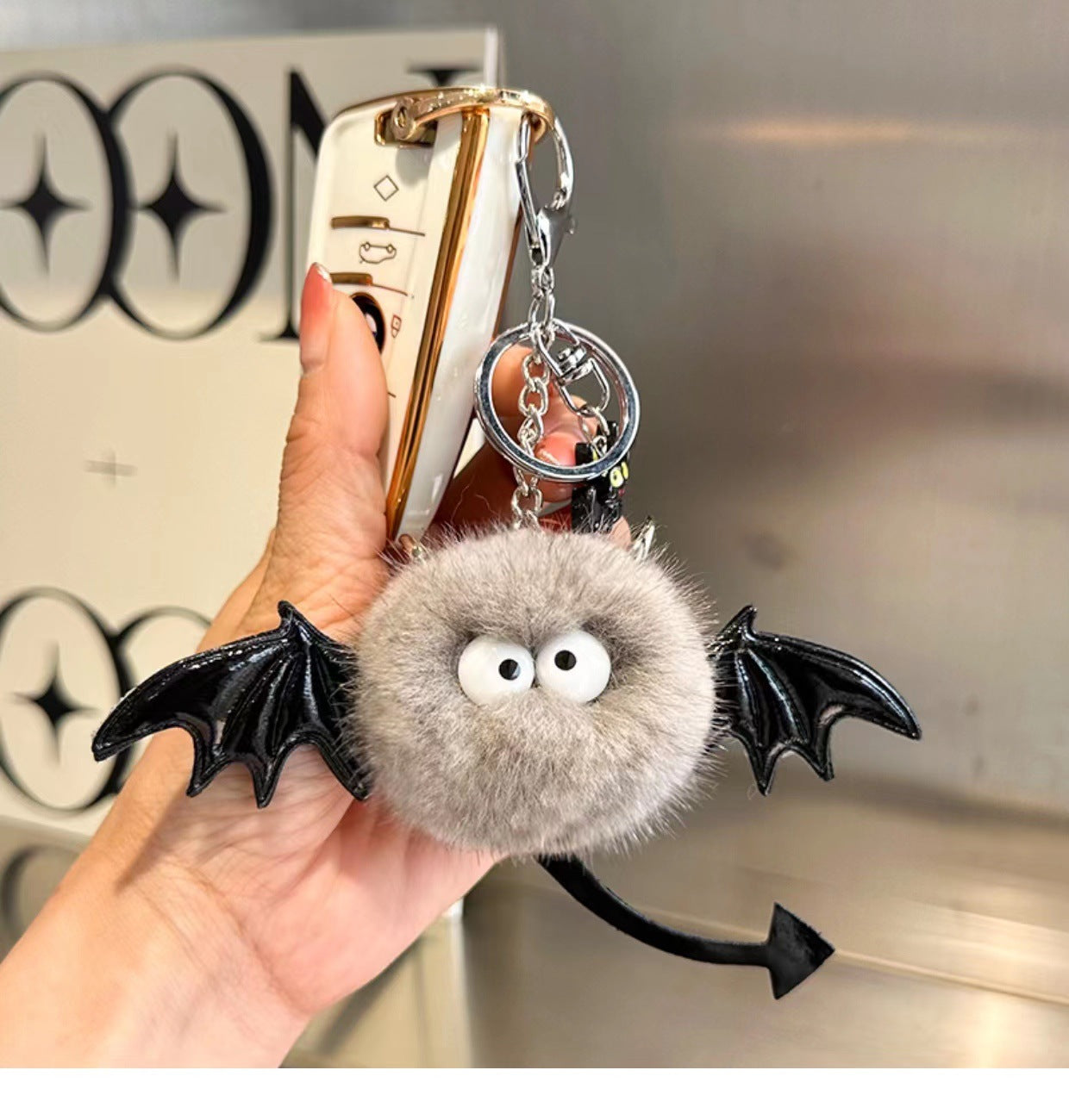 Little Devil Plush Pom Keychain
