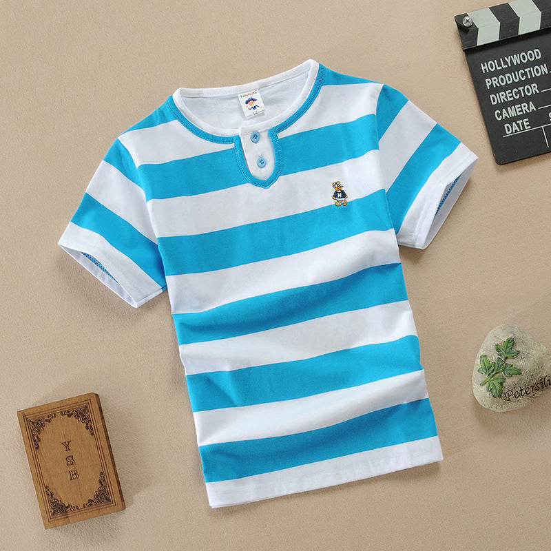Wholesale Cotton Stripes Summer Baby Clothes