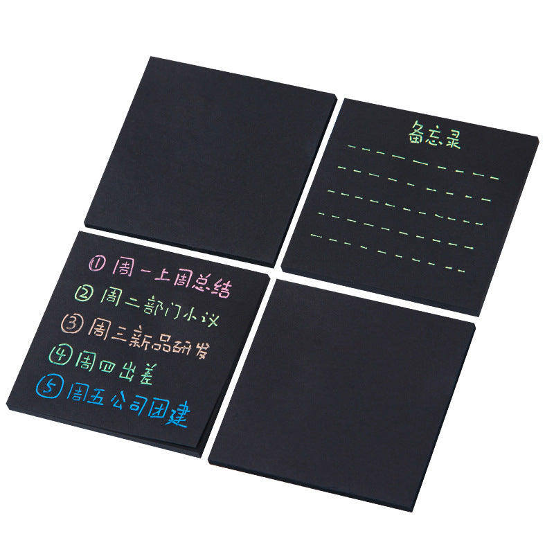 Black Sticky Note Paper