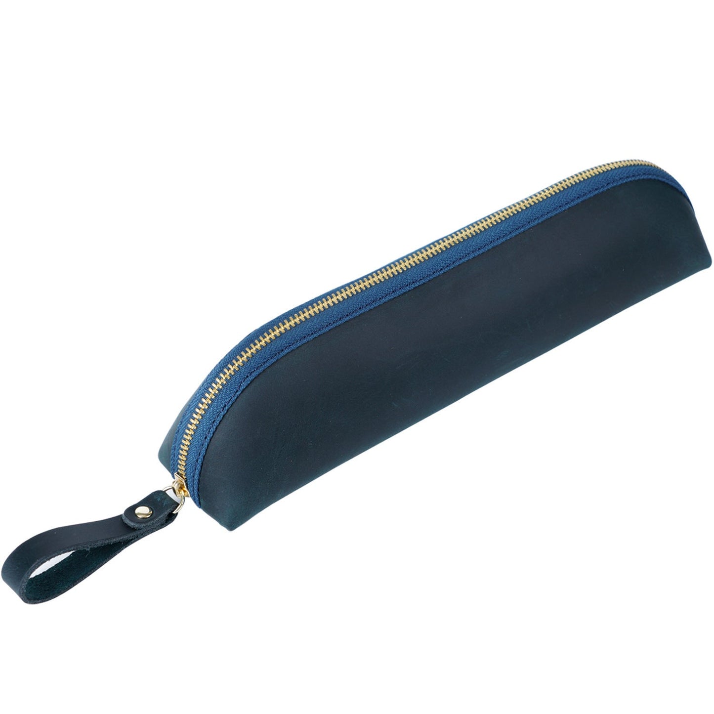 Extend The Head Layer Cowhide Simple Pen Bag