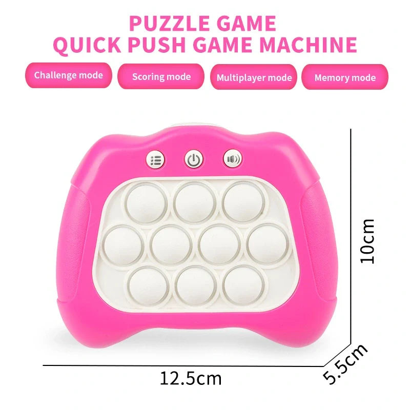 Pop Quick Push Game Electronic Light Up Fidget Console Machine