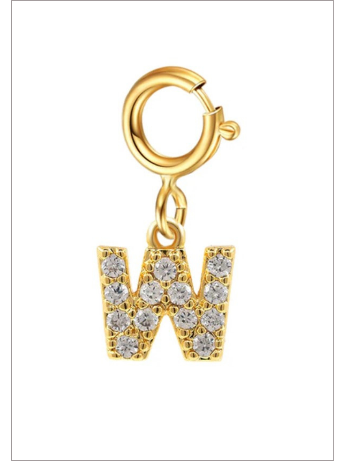Girls Charm Party Rhinestone Letter Pendant