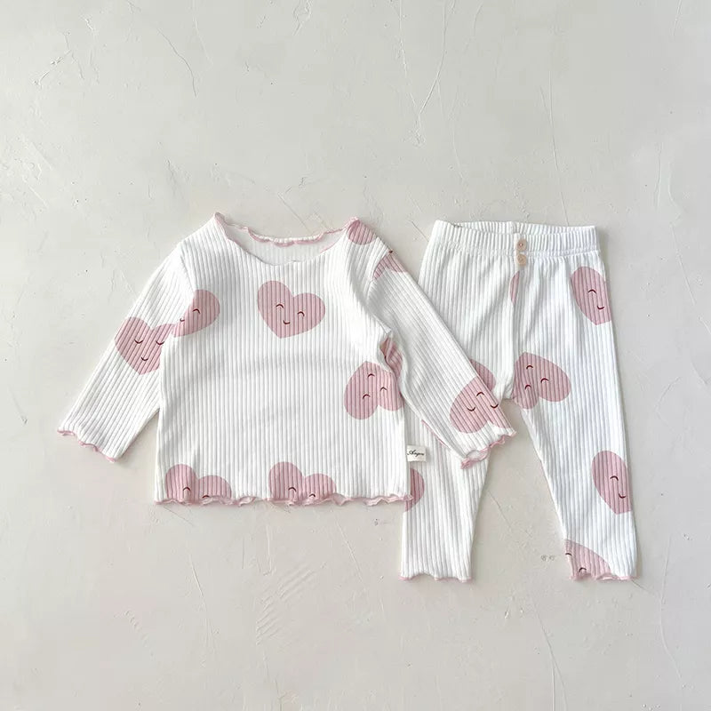 Spring Baby Dot Print Sleeper Set - Infant Indoor Wear