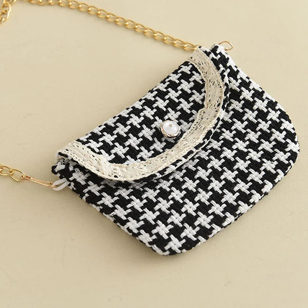 Girls' Checkered Tank Dress + Retro Coat Set (2-6Y)