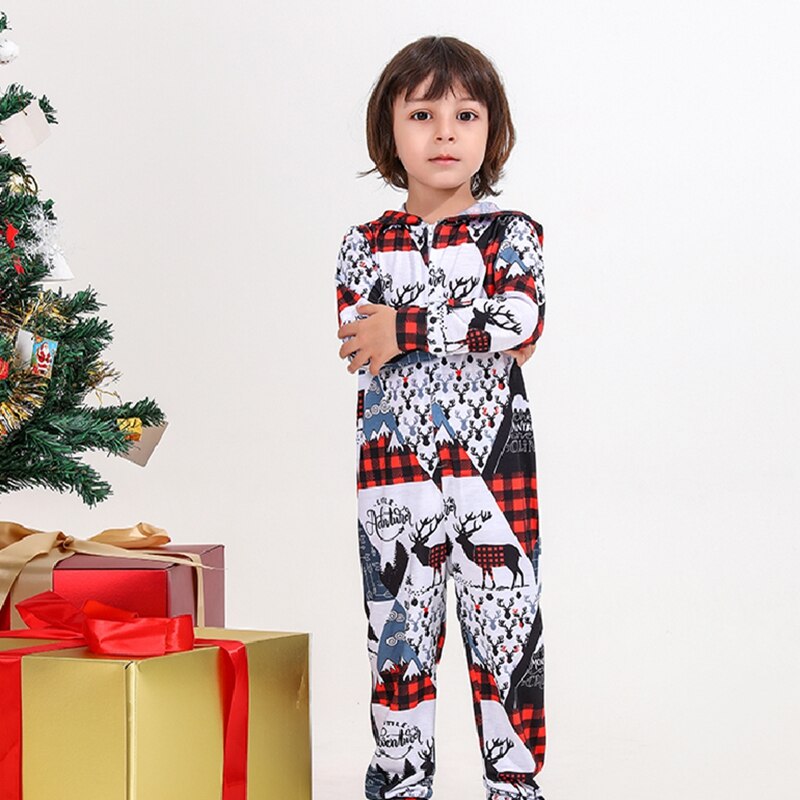 Family Matching Outfits Long Sleeve Zipper Jumpsuits