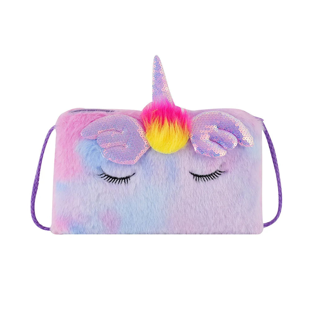 Plush Unicorn Shoulder Bag