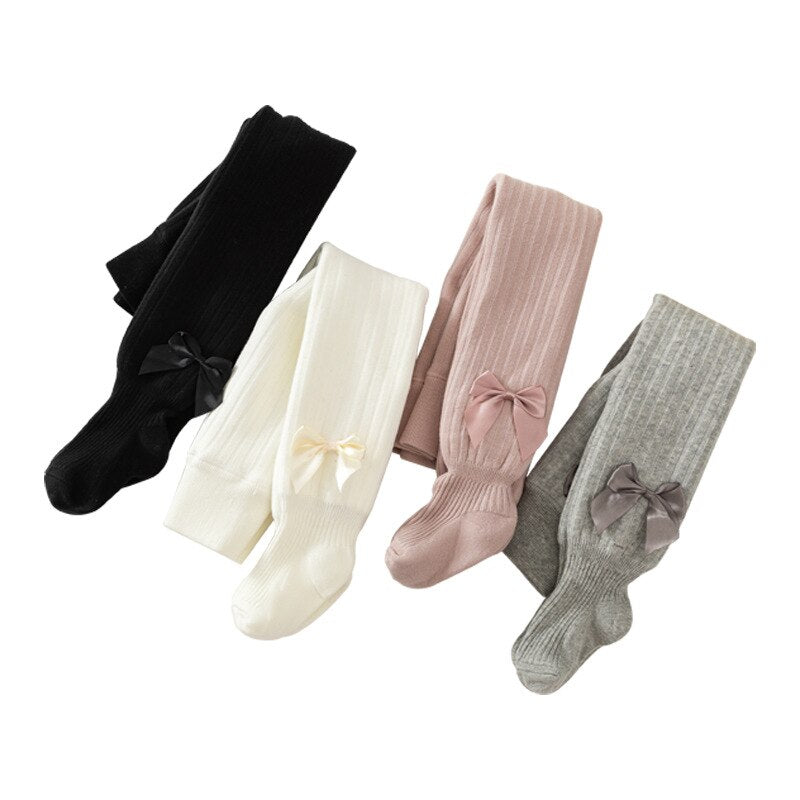 Tights Cute Bowknot Cotton Pantyhose For Girls