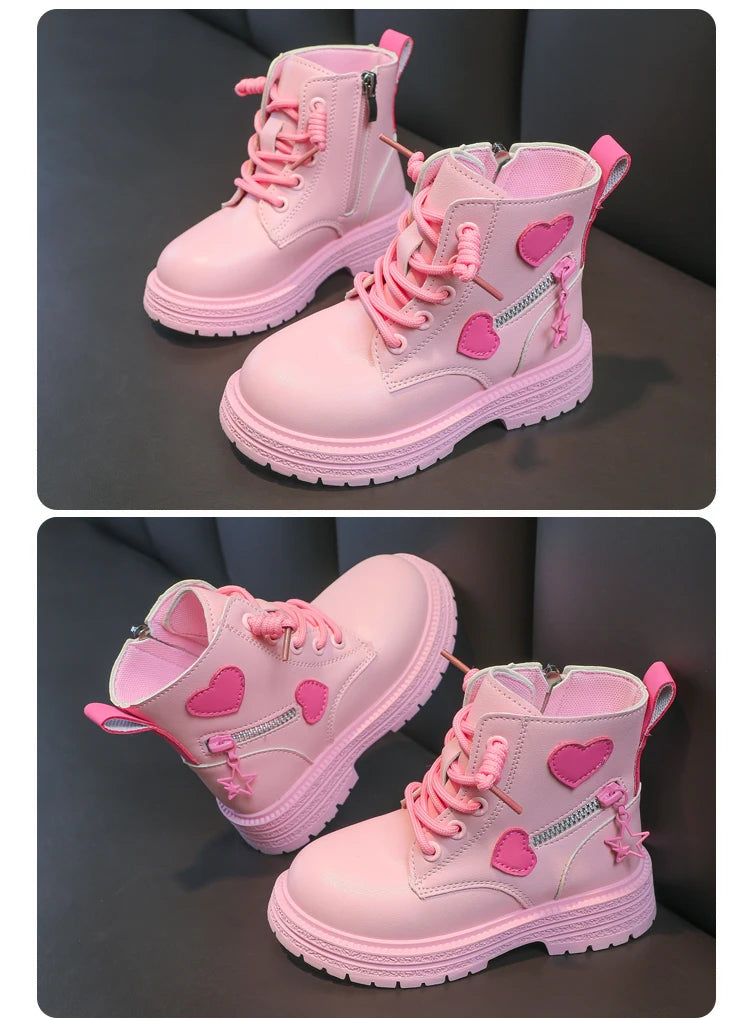 Chic Pink Rubber Boots for Fashionable Little Princesses