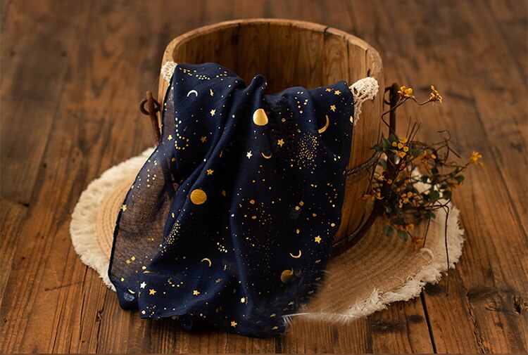 Wrap Star Moon Print Cloth With Soft Material