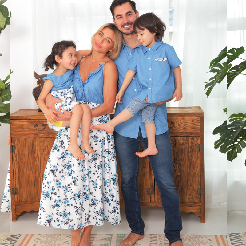 Family Matching Outfits Parent-child Clothes